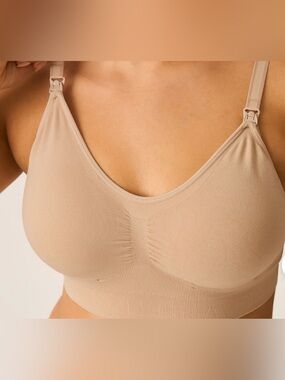 Kindred Bravely Sublime Hands-Free Nursing Bra Medium Beige No Pads